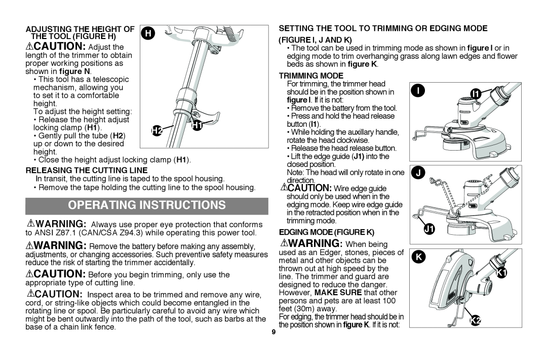 Black & Decker LST136 instruction manual Operating Instructions 